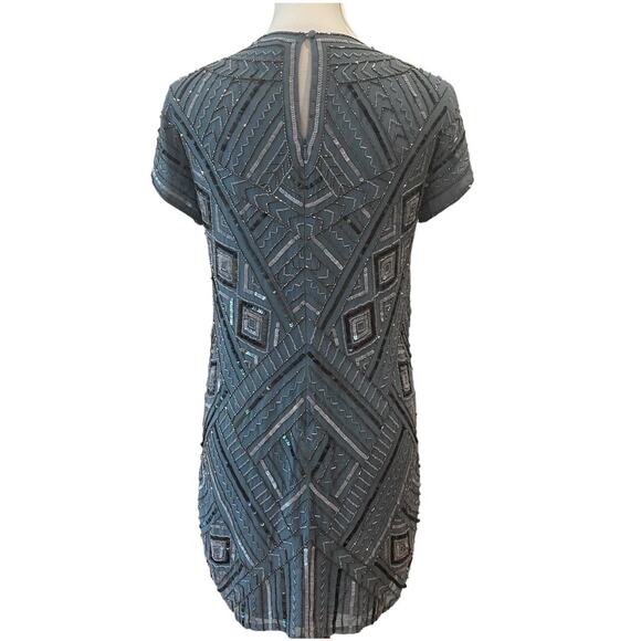 Parker Cocktail Dress Small Beaded Semi Formal Mini Holiday Party Gatsby $468 - Picture 11 of 14
